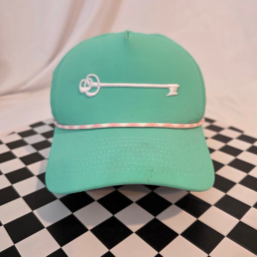 Imperial Mint Green White Rope Key Logo Small Fit Snapback Performance Hat